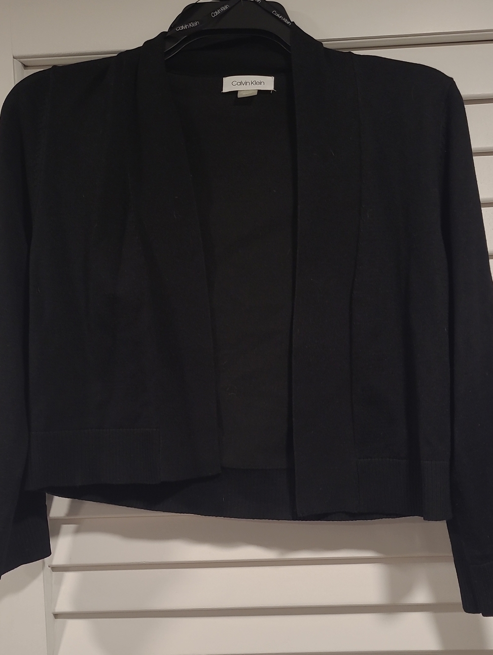 Calvin Klein Women's Black Open-Front Cardigan
